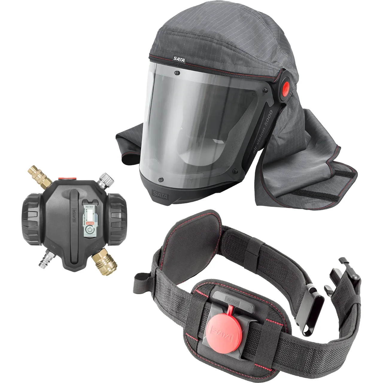 SATA Air Vision 5000 Komple Maske Seti (Başlık - Aktif Karbon Filtresi- Kemer Ünitesi) 1 ad