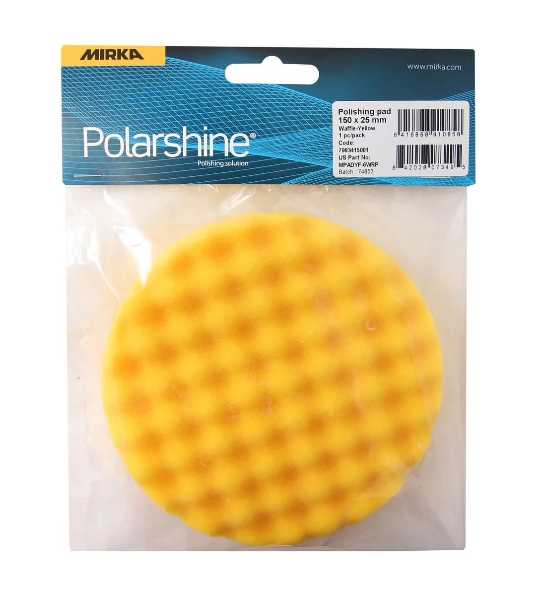 POLİSAJ PEDİ 150mmx25mm WAFFLE SARI 2/PAKET