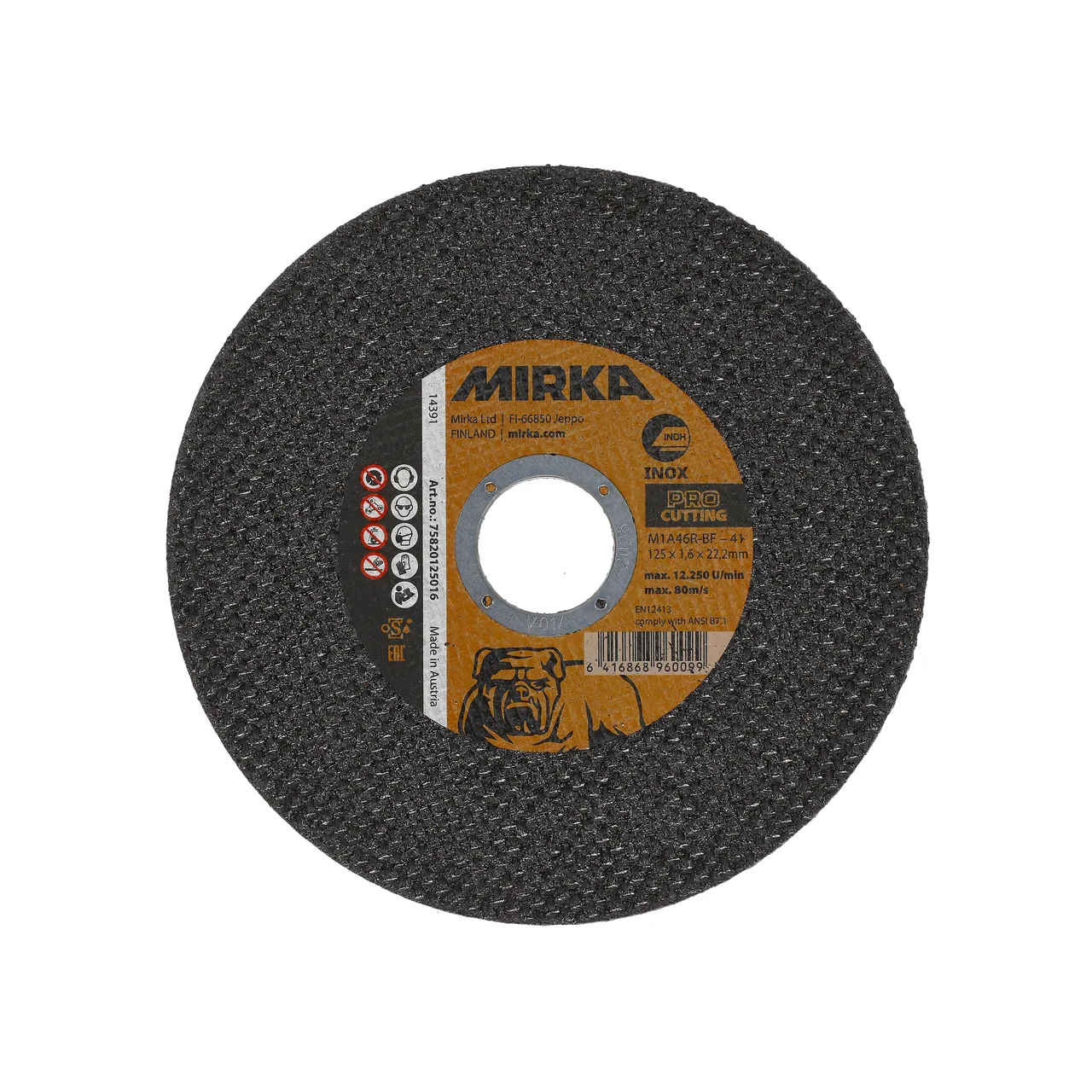 Mirka PRO Kesme 125x1,6x22,2mm M1A46R-BF Inox 25