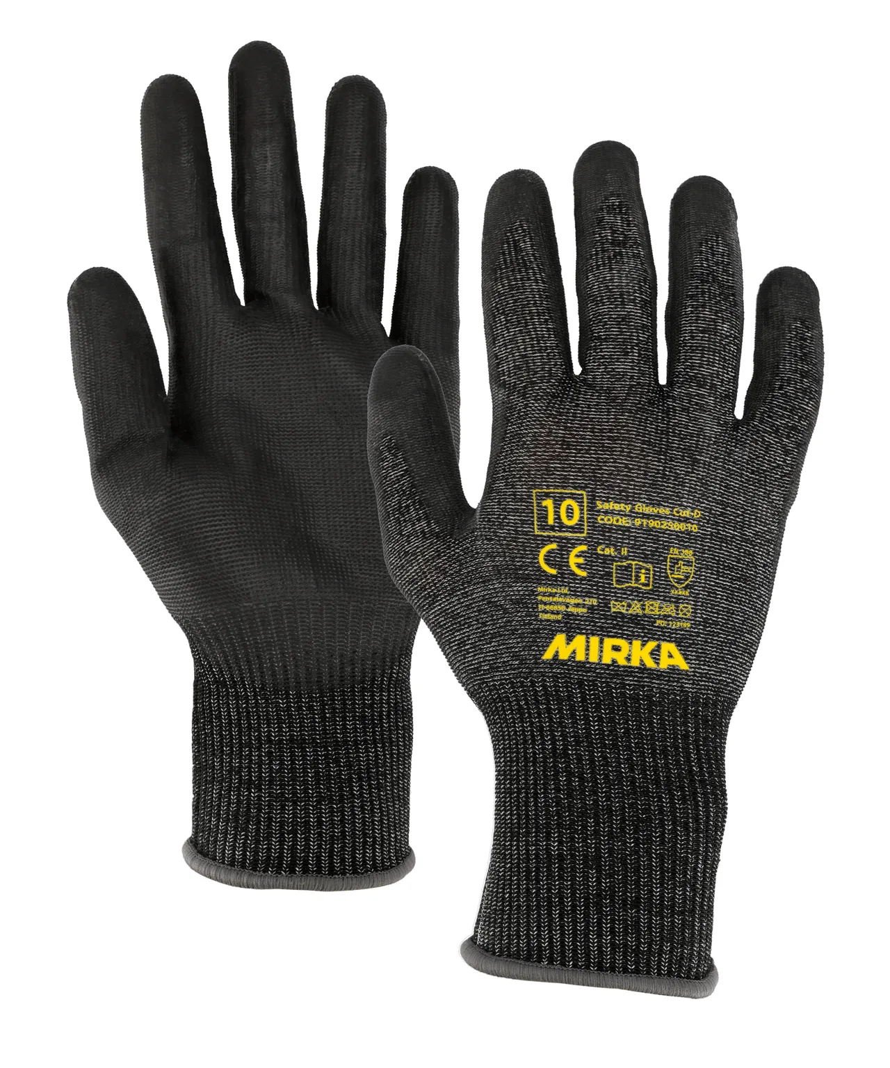 Güvenlik Eldiveni Cut-D, 12/paket, Beden 10