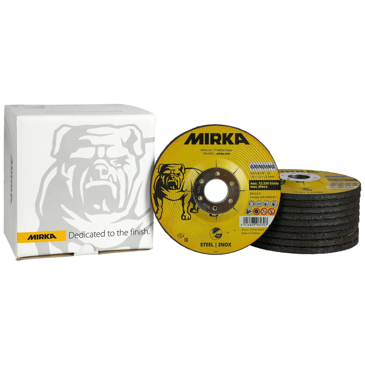 Mirka Taşlama Diski 125x7,0x22,2mm M2A24S-BF Inox 10