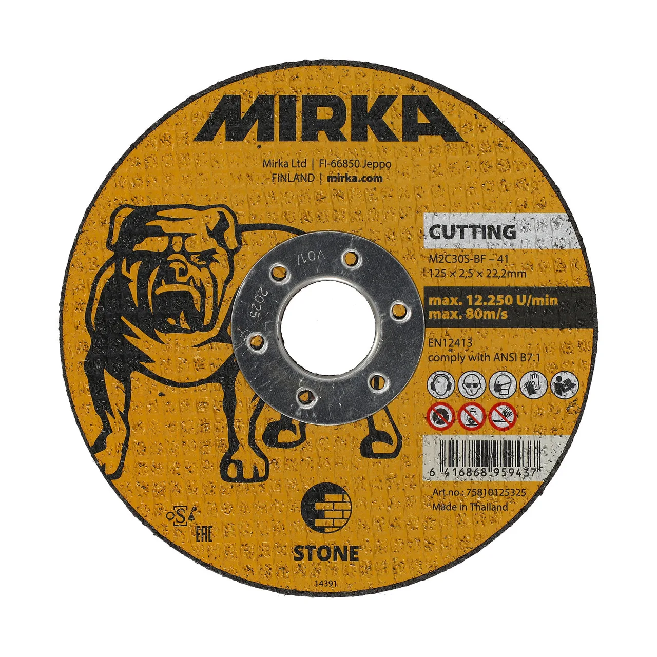 Mirka Kesme Taşı 125x2,5x22,2mm M2C30S-BF Stone 10