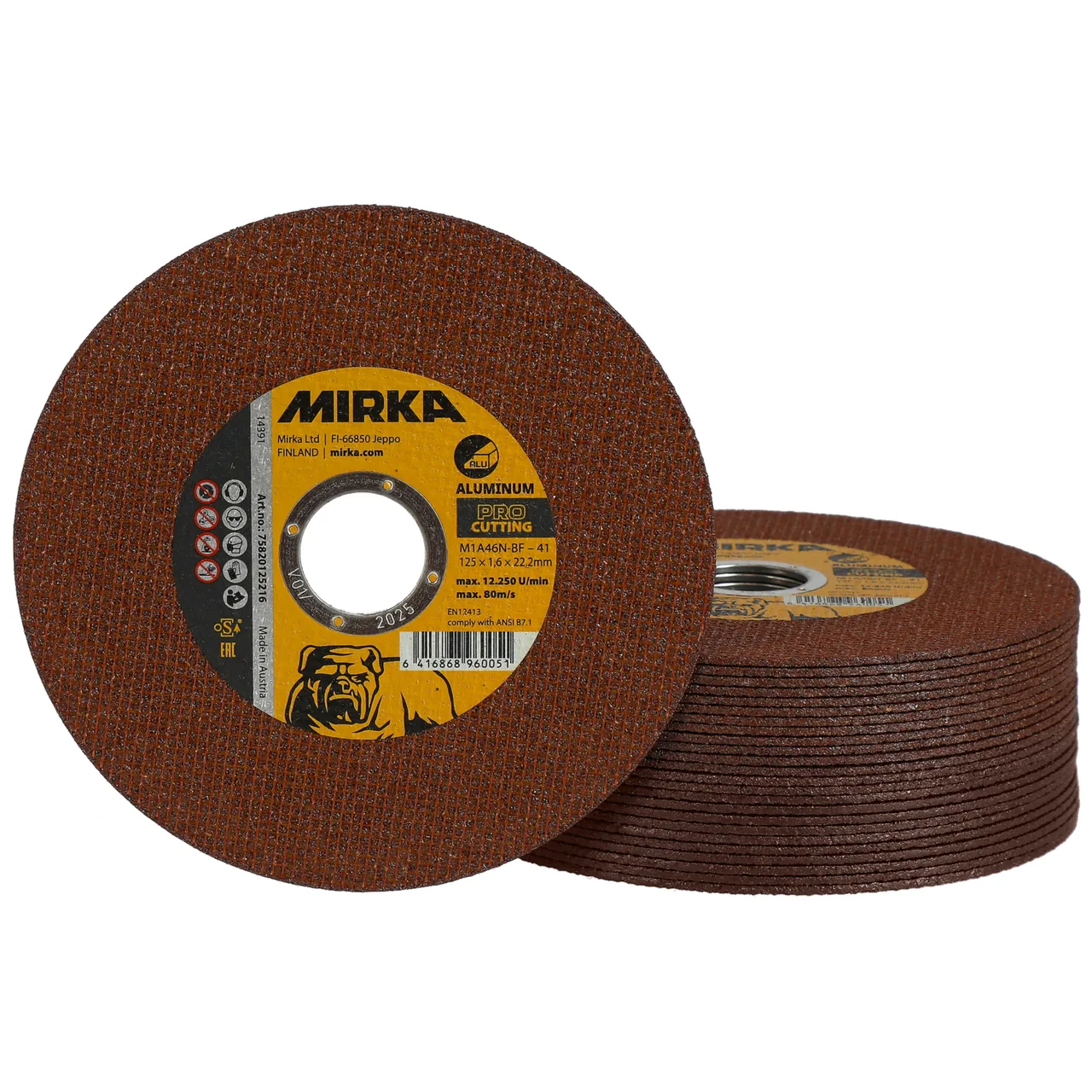 Mirka PRO Kesme 125x1,6x22,2mm M1A46N-BF Alu 25