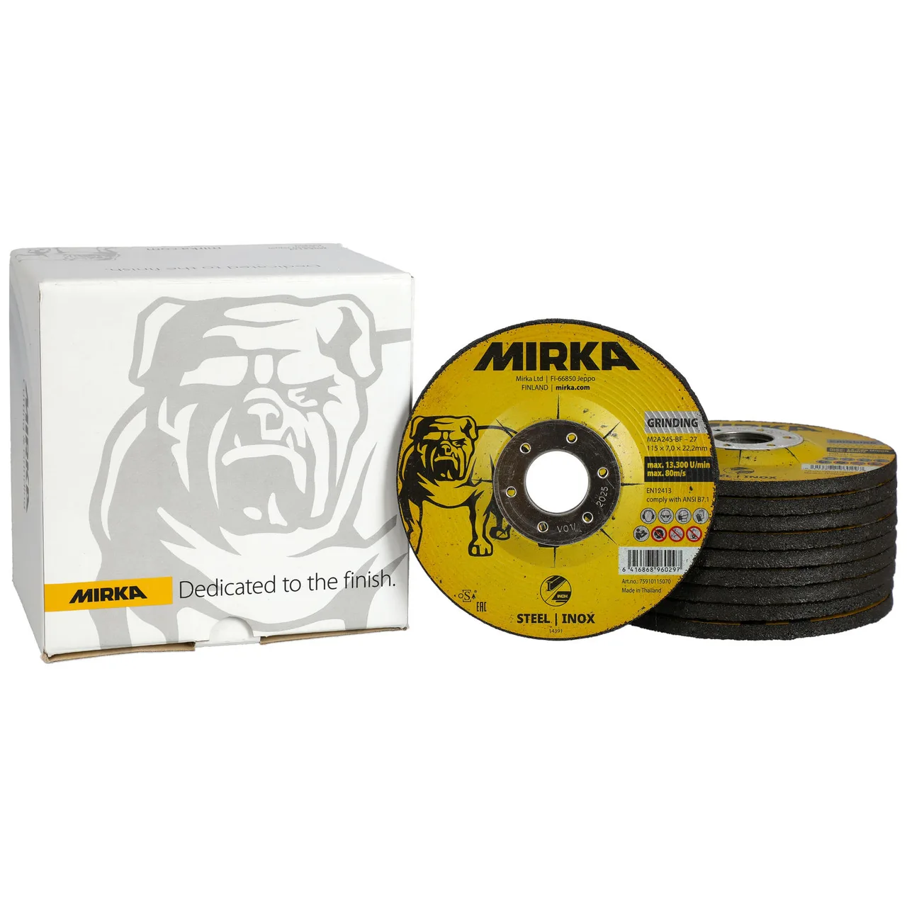 Mirka Taşlama Diski 115x7,0x22,2mm M2A24S-BF Inox 10