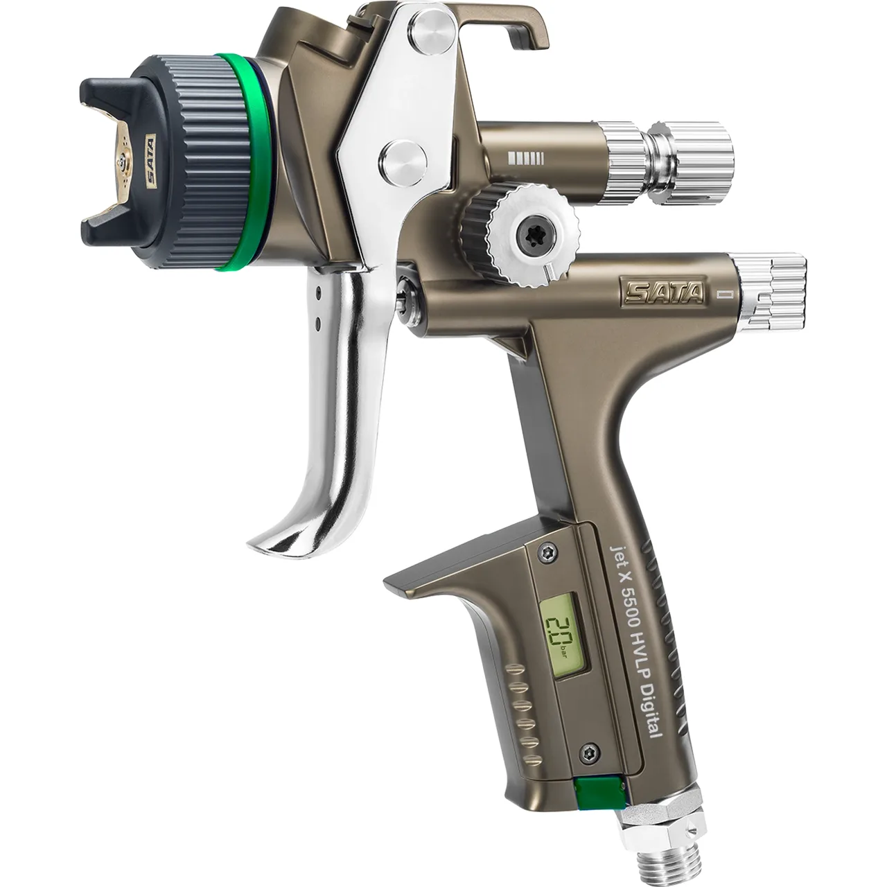 SATAjet X 5500 HVLP DIGITAL bar nozzle 1.2 I RPS multi-purpose cup 0.6 l / 0.9 l (each 1x), swivel joint 1 ad.