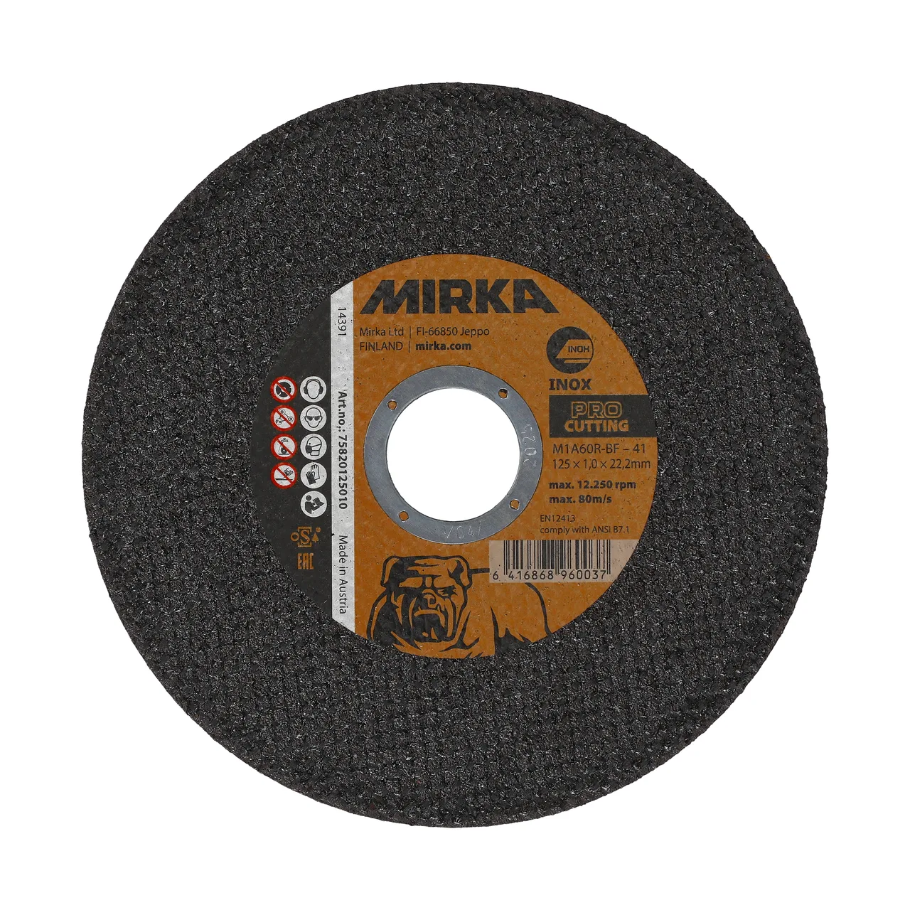 Mirka PRO Kesme 125x1,0x22,2mm M1A60R-BF Inox 25