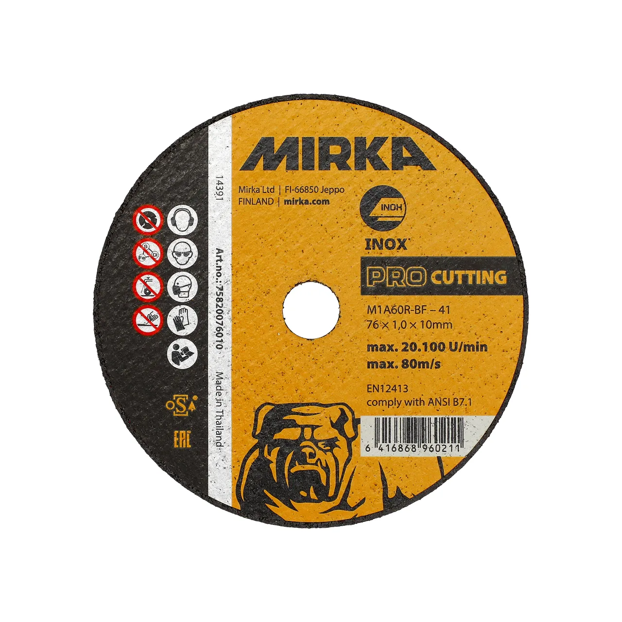 Mirka PRO Kesme 76x1,0x10mm M1A60R-BF Inox 25
