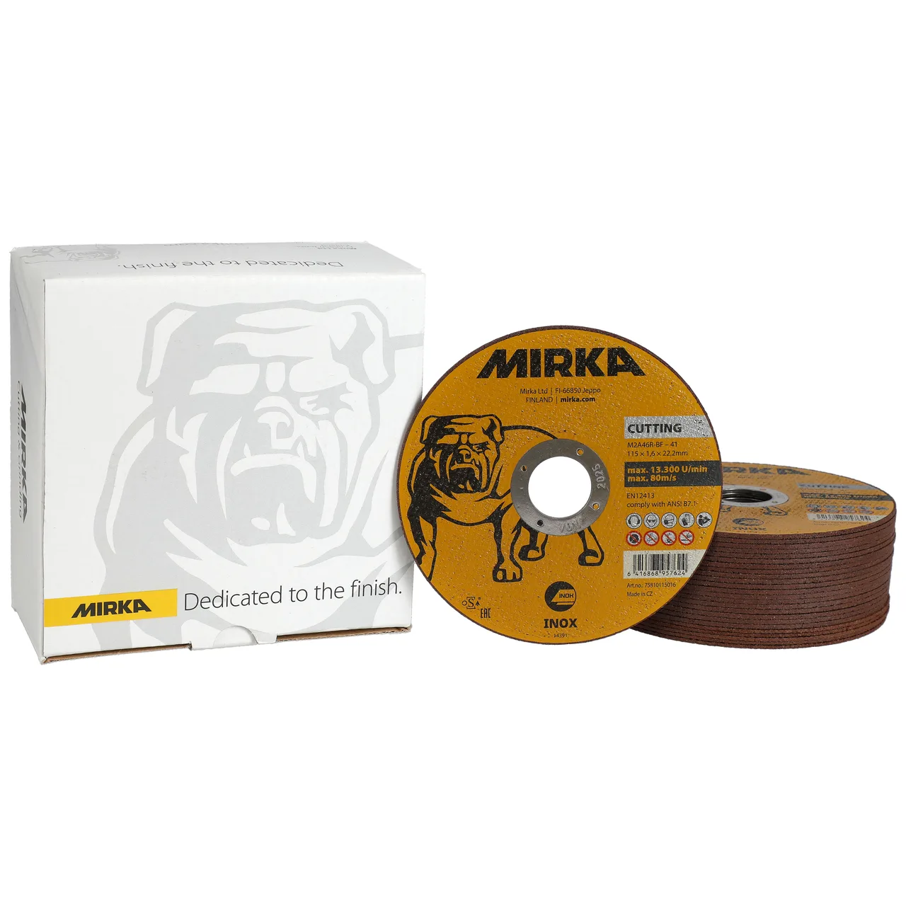Mirka Kesme Taşı 115x1,6x22,2mm M2A46R-BF Inox 25