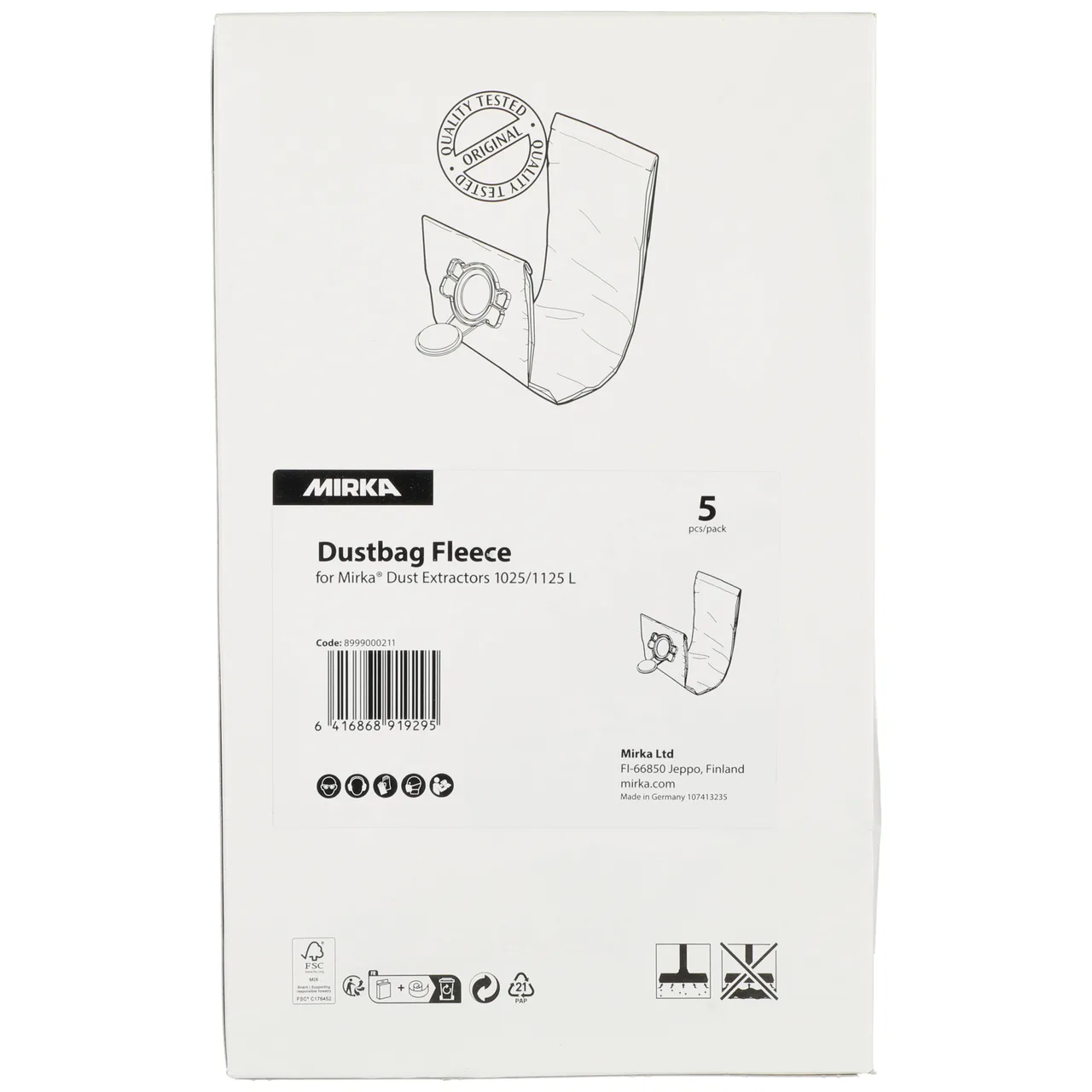 DE 1025L TOZ TORBASI 5/Paket