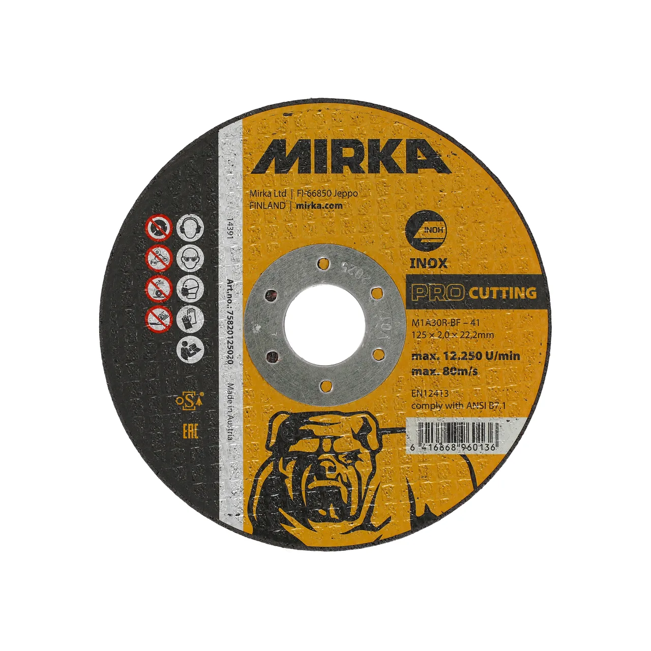 Mirka PRO Kesme 125x2,0x22,2mm M1A30R-BF Inox 25