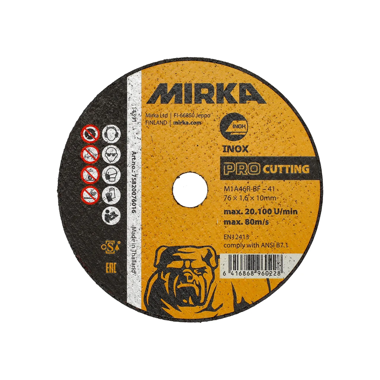 Mirka PRO Kesme 76x1,6x10mm M1A46R-BF Inox 25