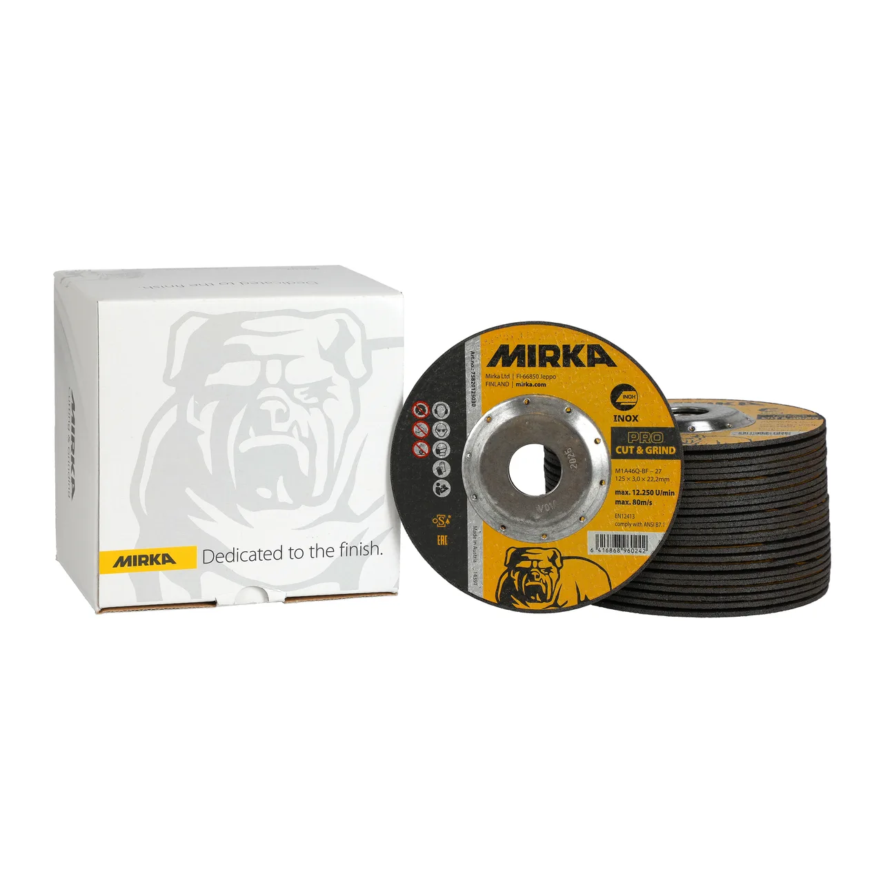 Mirka PRO Kesme ve Taşlama 125x3,0x22,2mm A46Q-BF Inox 25