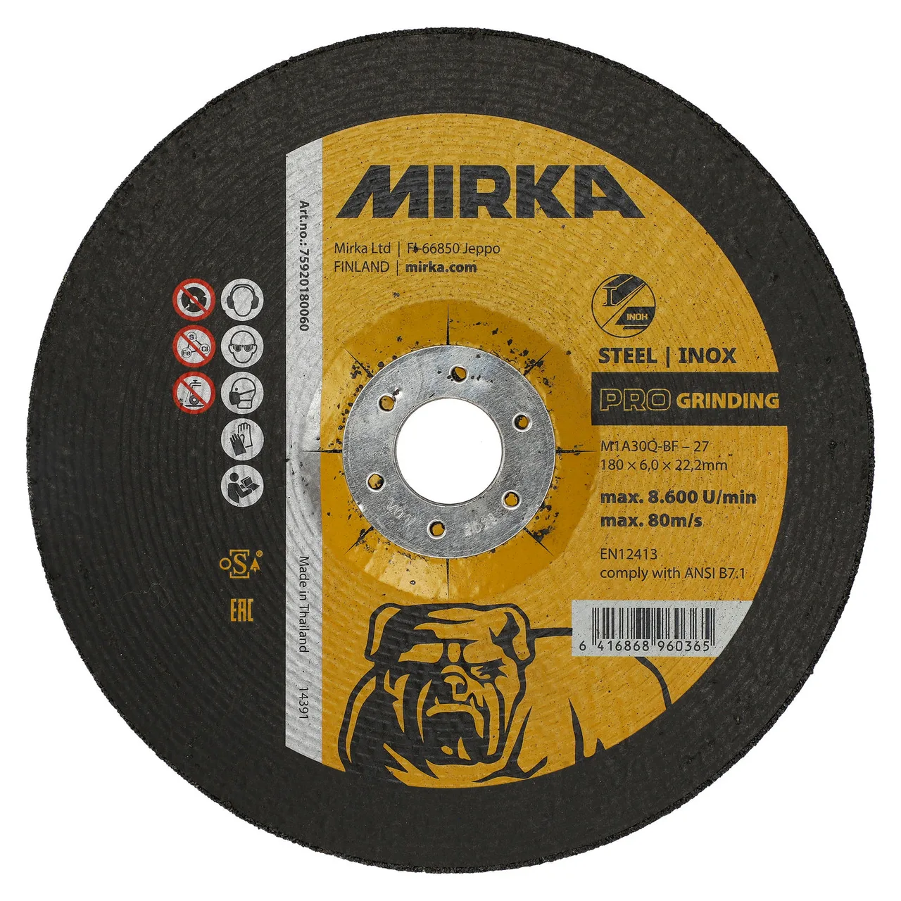 Mirka PRO Grinding 180x6,0x22,2mm M1A30R-BF I/S 10