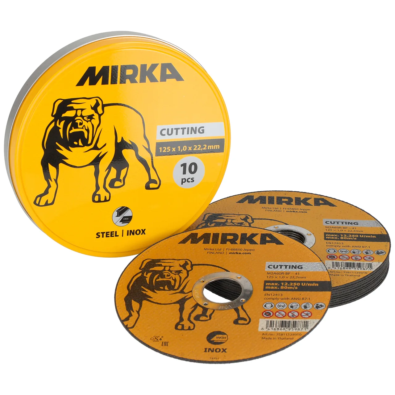 Mirka Kesme Taşı 125x1,0x22,2mmM2A60R-BF Inox/10